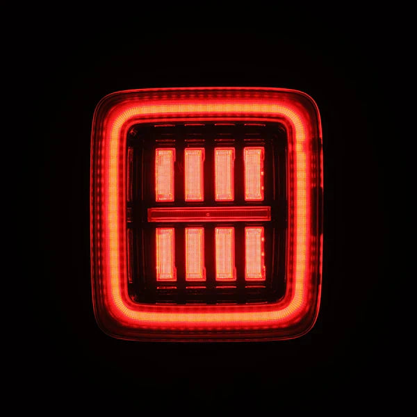 AlphaRex 18-25 Jeep Wrangler JL NOVA-Series Prismatic LED Tail Lights Alpha-Black