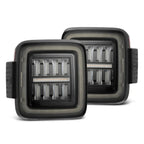 AlphaRex 18-25 Jeep Wrangler JL NOVA-Series Prismatic LED Tail Lights Alpha-Black