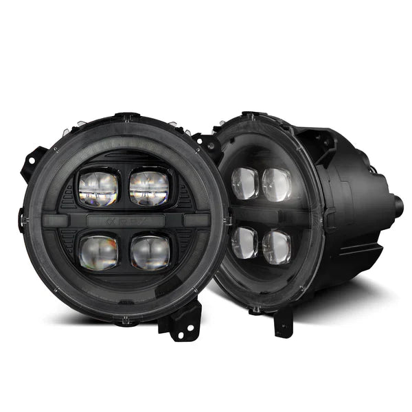 AlphaRex 18-25 Jeep Wrangler JL/Gladiator JT NOVA-Series LED Projector Headlights Alpha-Black