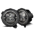 AlphaRex 18-25 Jeep Wrangler JL/Gladiator JT NOVA-Series LED Projector Headlights Black