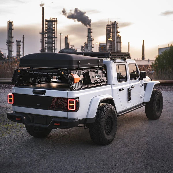 AlphaRex 19-25 Jeep Gladiator JT NOVA-Series Prismatic LED Tail Lights Alpha-Black