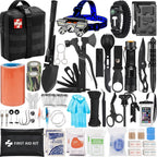 Survival Kit - 142 pcs, Professional Survival Equipment with Molle Pouch