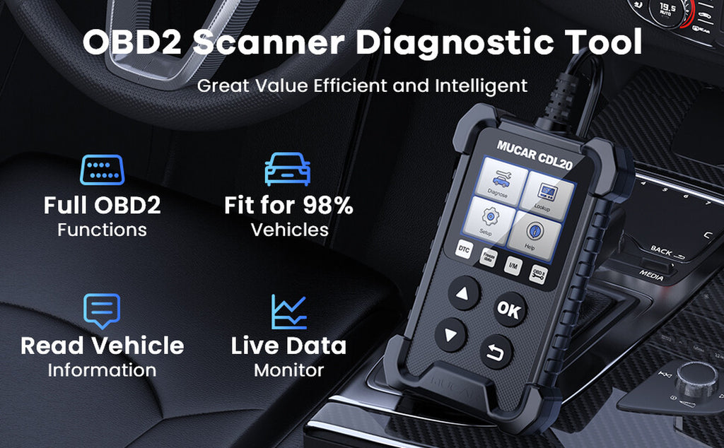  OBDII SCAN Tool - Auto Code Reader Diagnostic Scanner - MUCAR CDL20