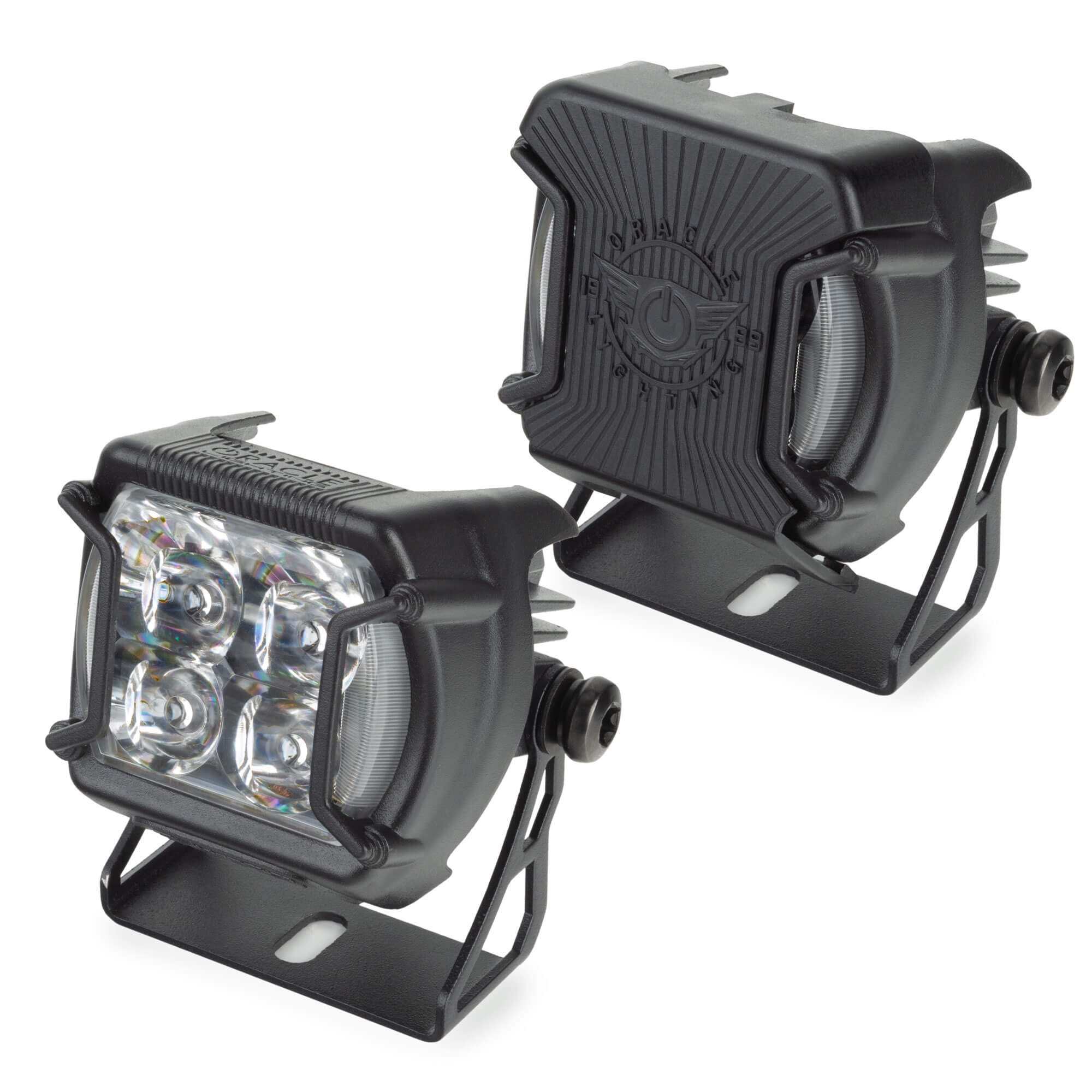 Universal A-Pillar Hood Mount Brackets w/ VEGA™ Series 4 Spotlights