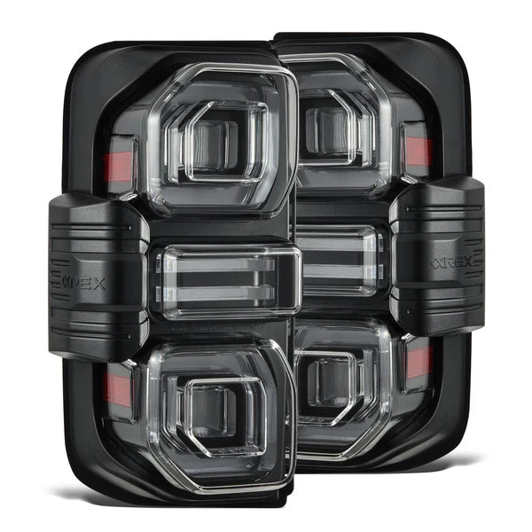 AlphaRex 21-25 Ford Bronco NOVA-Series Prismatic LED Tail Lights Black
