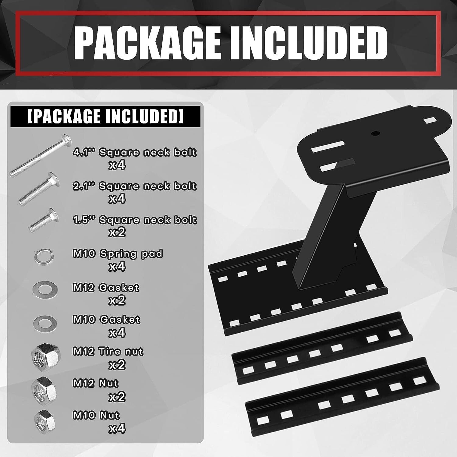 Trailer Spare Tire Side Mount Tire Carrier Wheel Holder Camper RV Boat Tire Rack