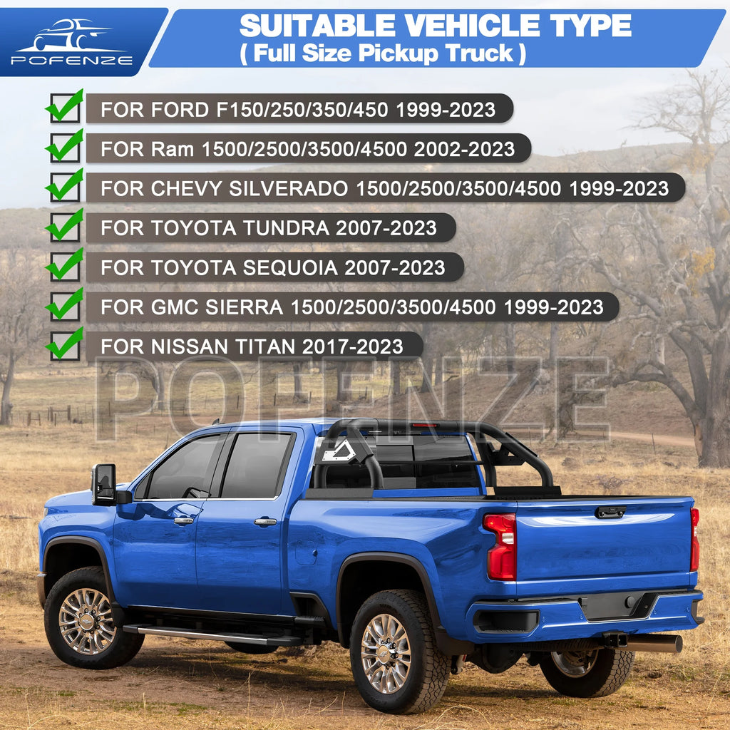 Adjustable Roll Bar - Chase Rack for Full-Size Trucks 