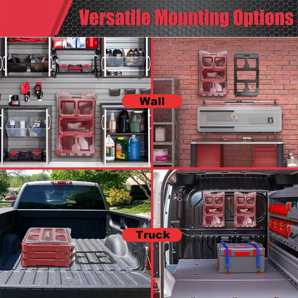 1Pcs Aluminum Mounting Plates Compatible with for Milwaukee Packout Toolbox Mounting Base Storage Toolbox Wall or Floor