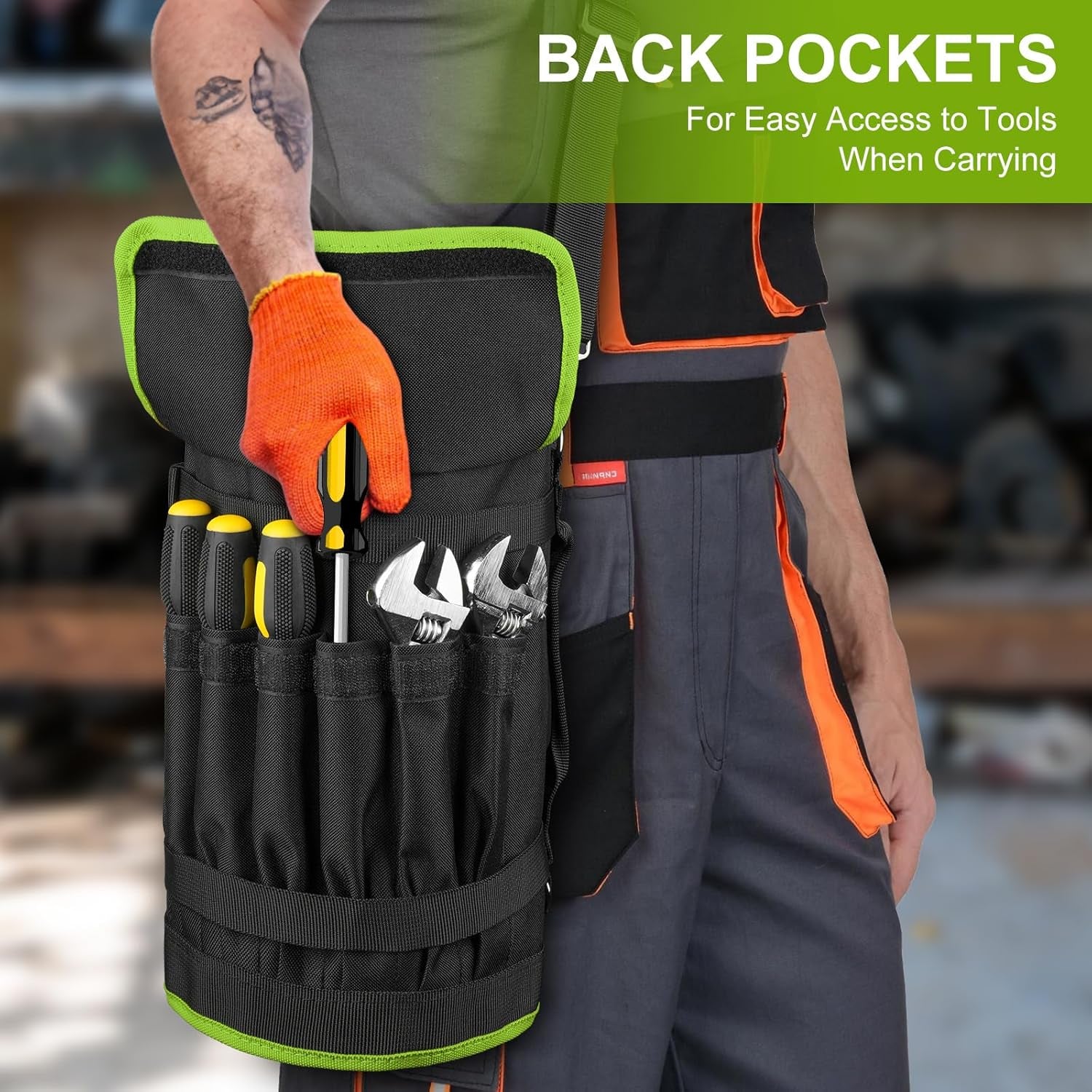 Tool Bag,Large Roll up Tool Bag Organizer,13 Pockets Tool Roll Storage Pouch,Hea