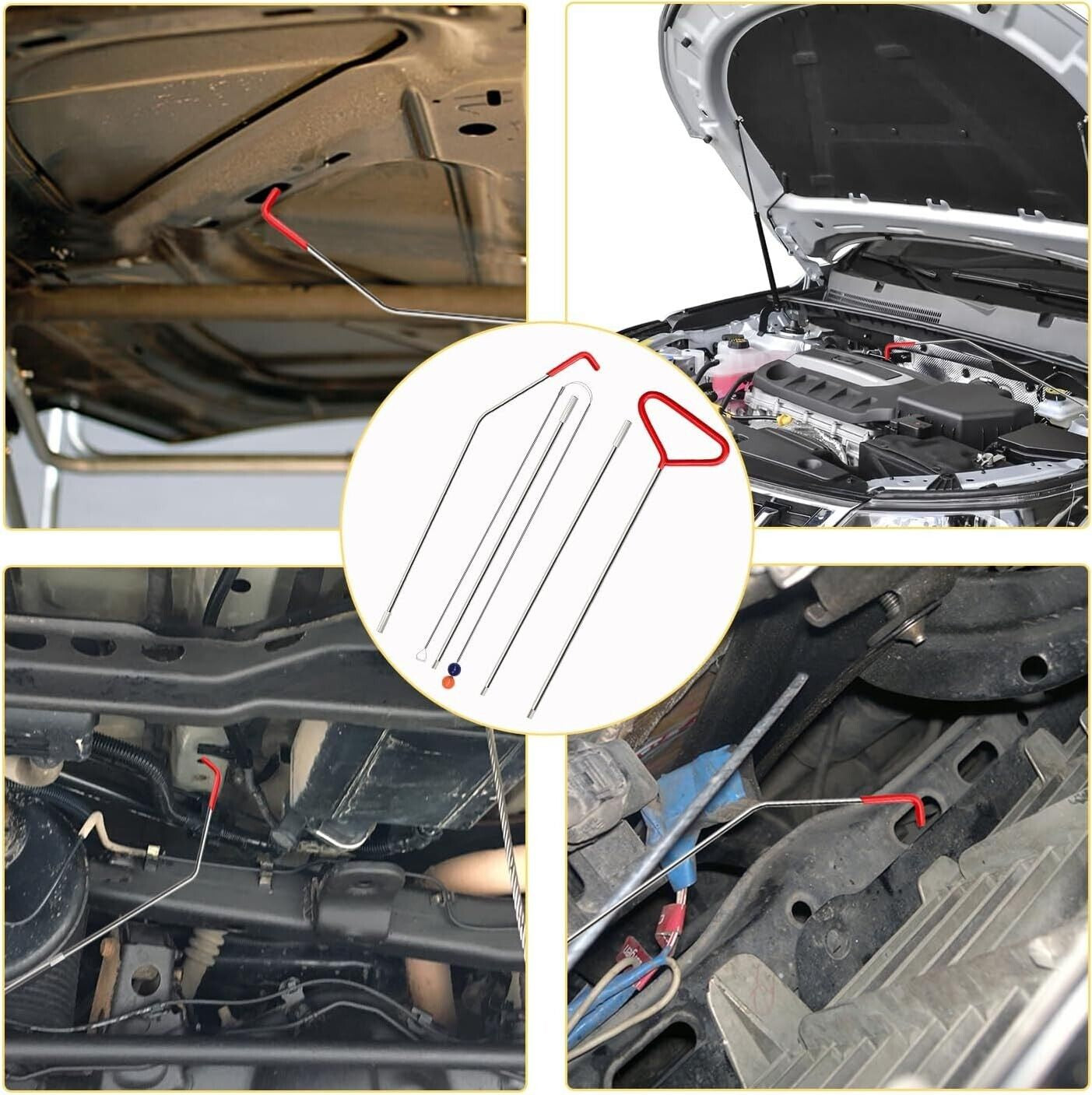 Car Tool Kit Roadside Emergency with Long Reach Grabber Air Wedge Bag Pump 16Pcs