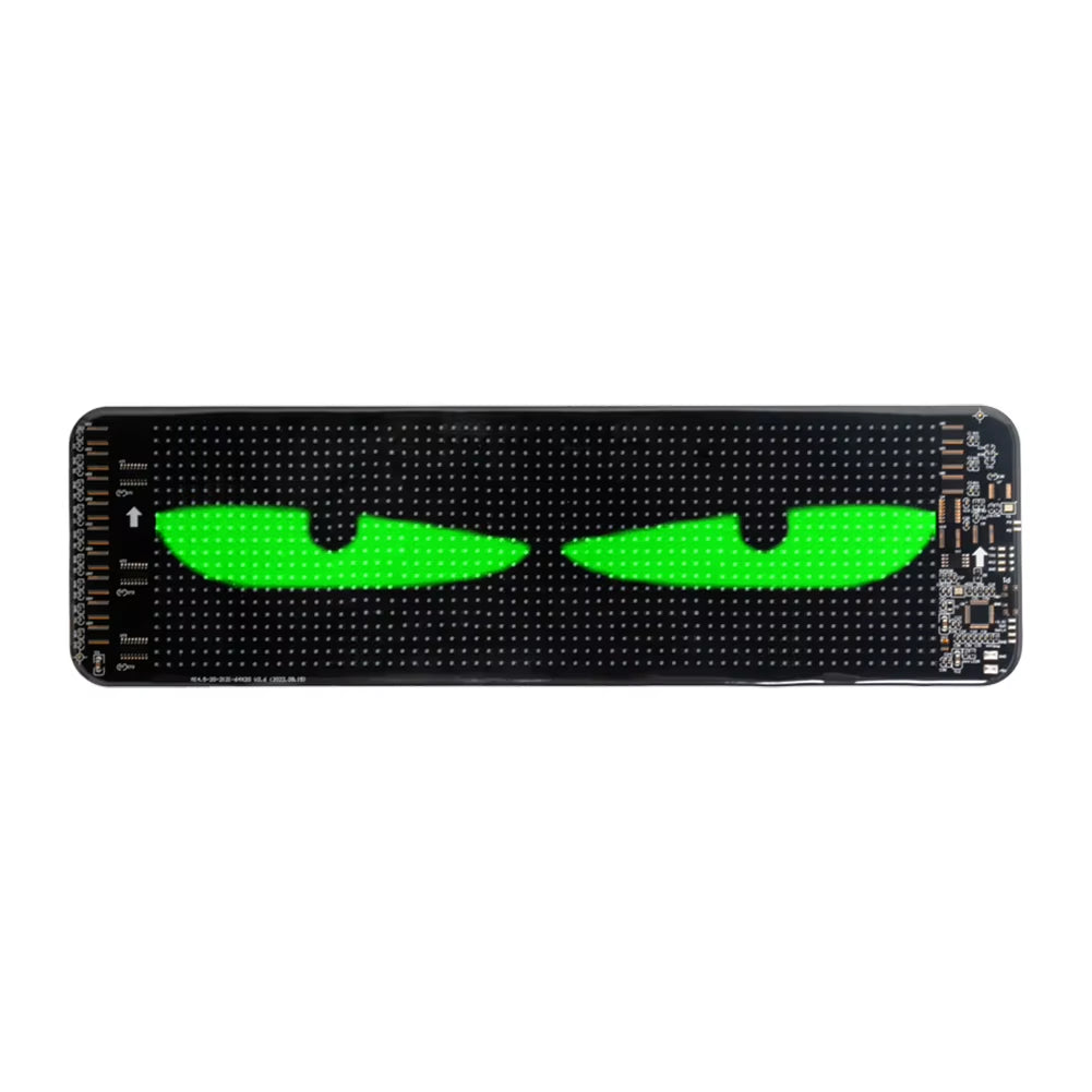 Dynamic LED Car Windshield Display with App Control - Flexible Matrix Screen with Colorful Devil Eyes Lighting
