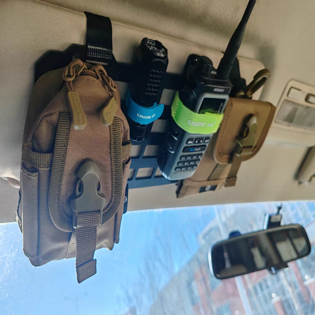 Sun Visor Organizer - Tactical Plate Visor - Molle Interior Modification