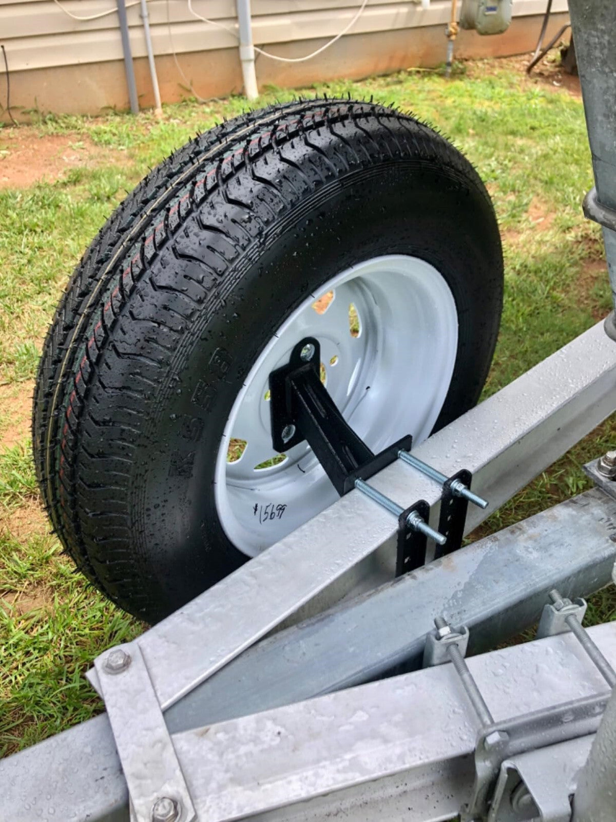 Trailer Spare Tire Side Mount Tire Carrier Wheel Holder Camper RV Boat Tire Rack