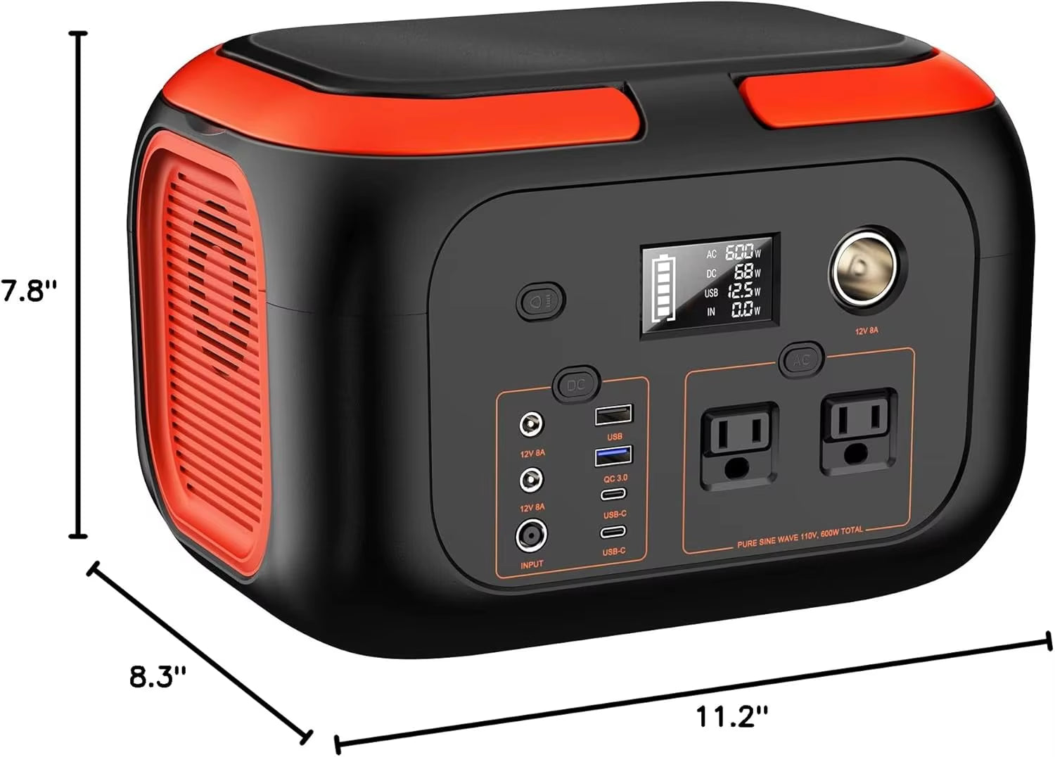 600W/300W/200W/120W Portable Power Station,110V AC Outlets Solar Generator Storage Energy Power Bank for Camping Travel RV Home