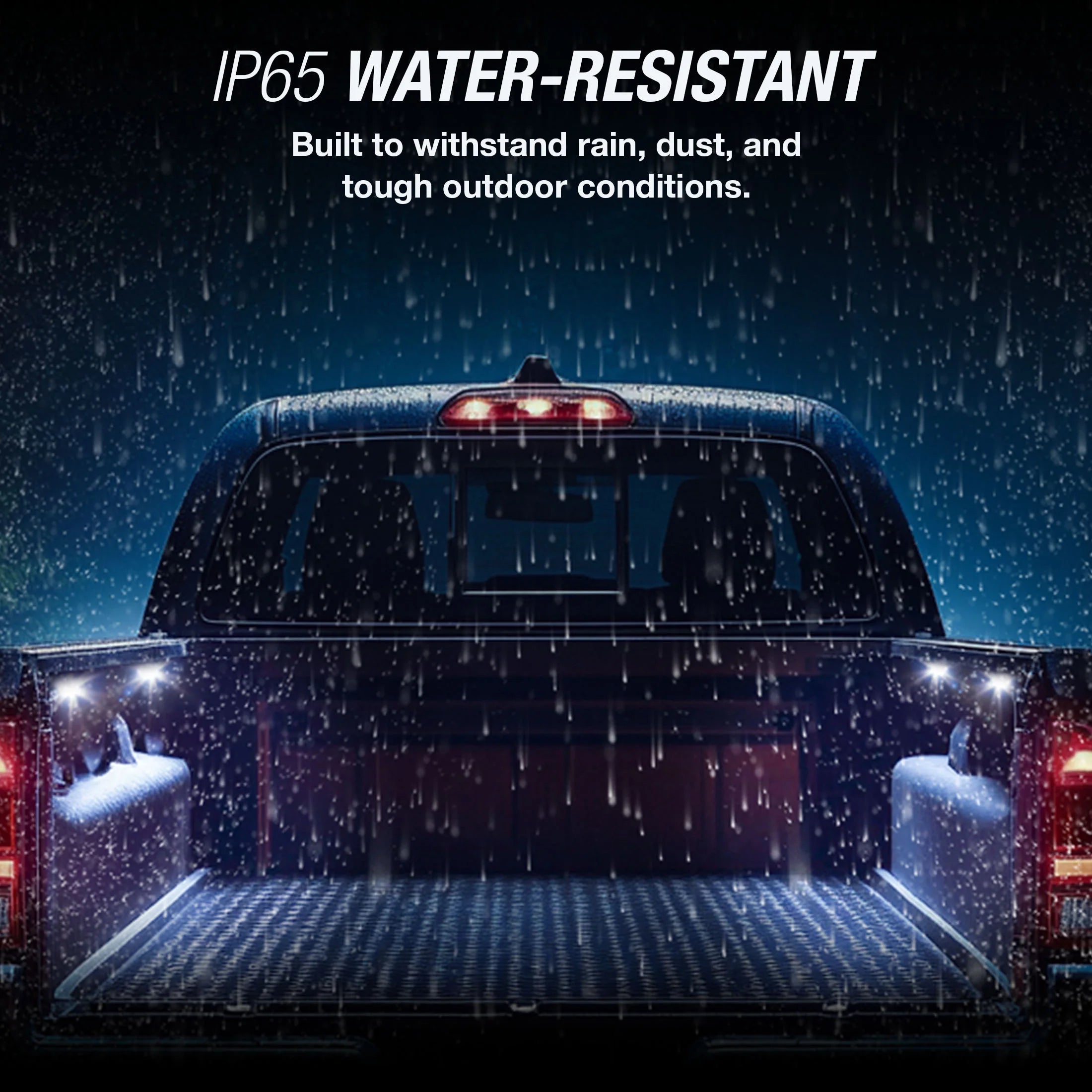 - Truck Bed LED Lighting Kit - Bright White, IP65, 3M Adhesive, 8 Lights