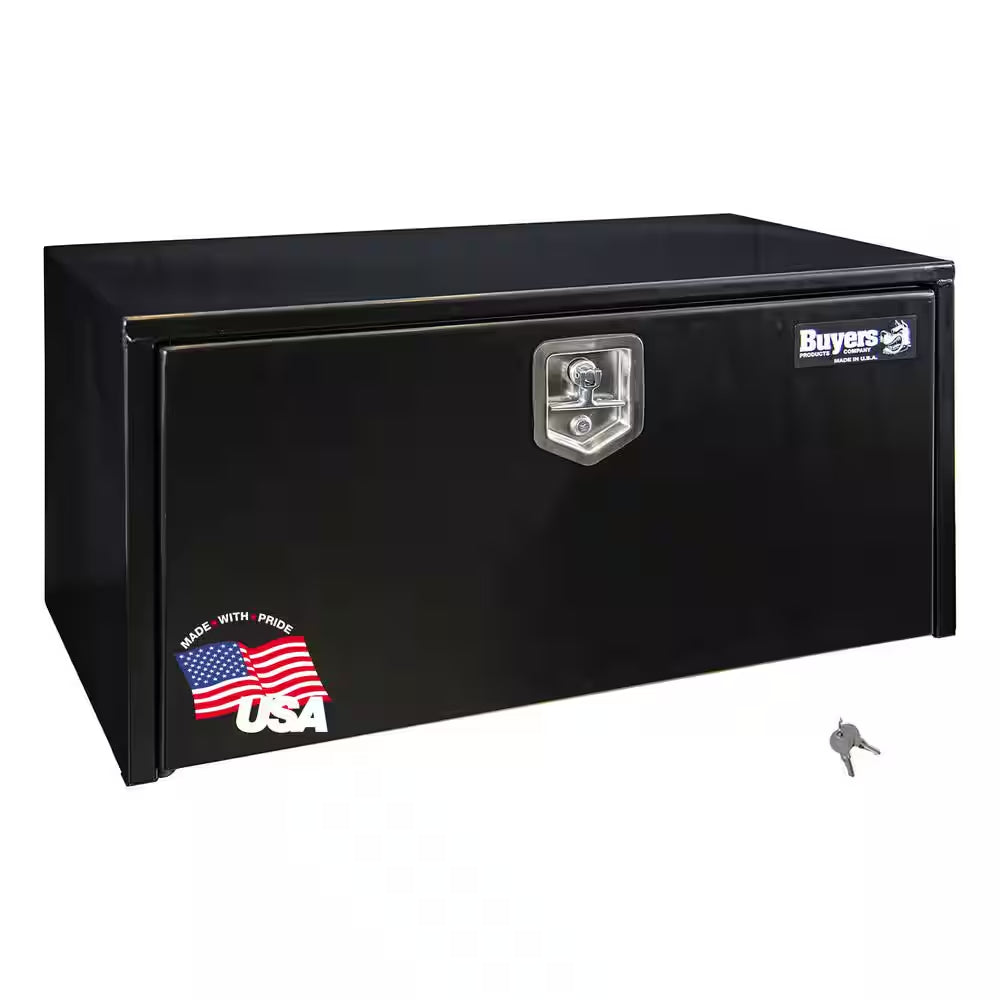 15 X 13 X 36 In. Black Steel Underbody Truck Box with T-Handle