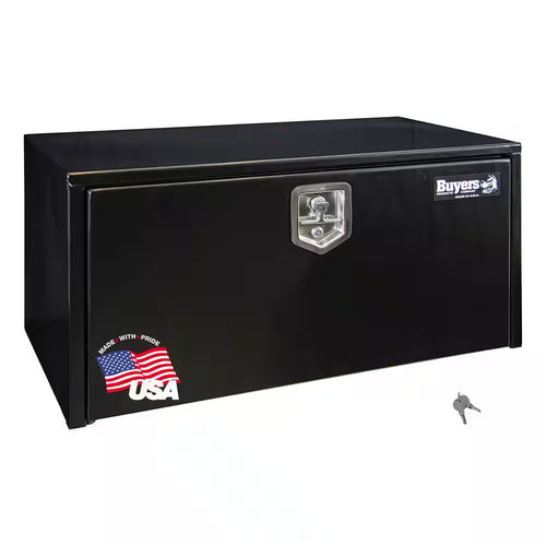 15 X 13 X 36 In. Black Steel Underbody Truck Box with T-Handle