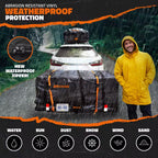 16 Cu Ft. Waterproof Hitch Cargo Carrier Bag (58 In. X 20 In. X 24 In.) with 3-Buckle Straps, Lock and Carry Case