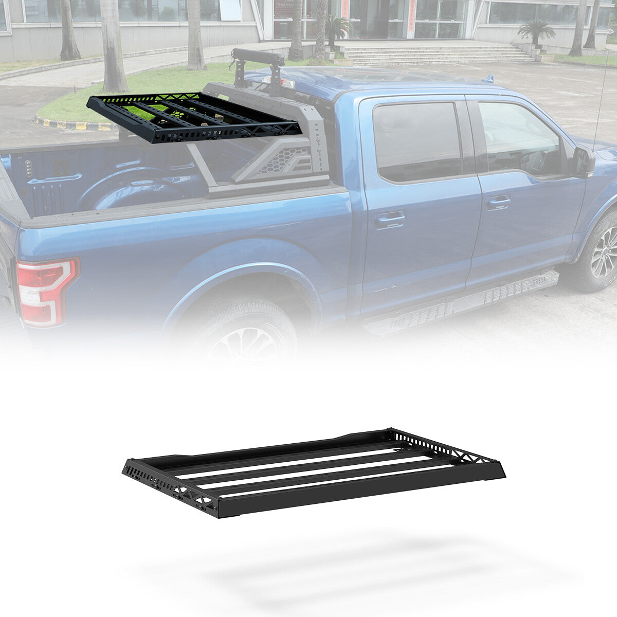 Modular Adjustable Overland Bed Rack Roll Bar for Chevy Ford Toyota Dodge Nissan
