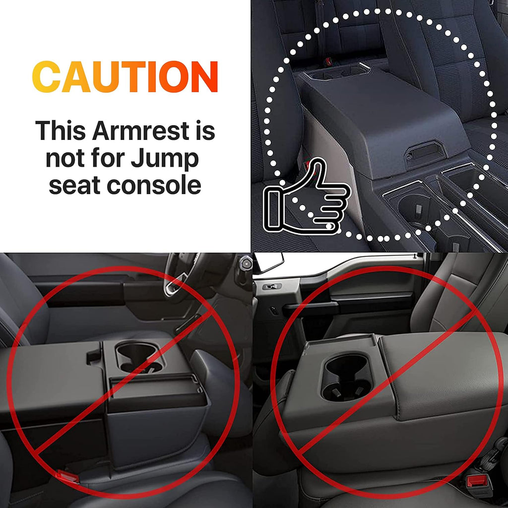 F150 Center Console Cover, Thick Armrest Cushion, Interior Accessories,  (2015~2020)