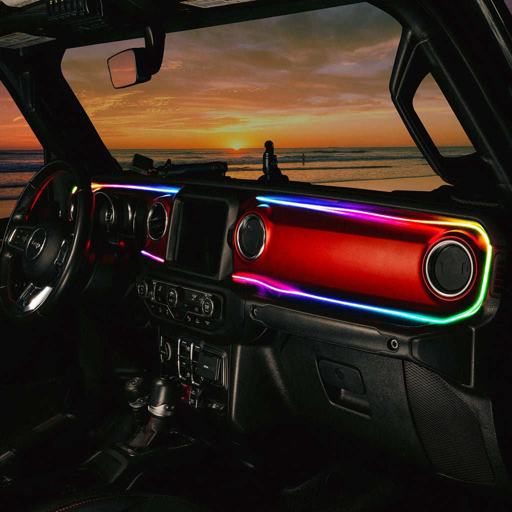 2018-2023 Jeep Wrangler JL/Gladiator JT Dynamic ColorSHIFT LED Interior Dash Board Kit