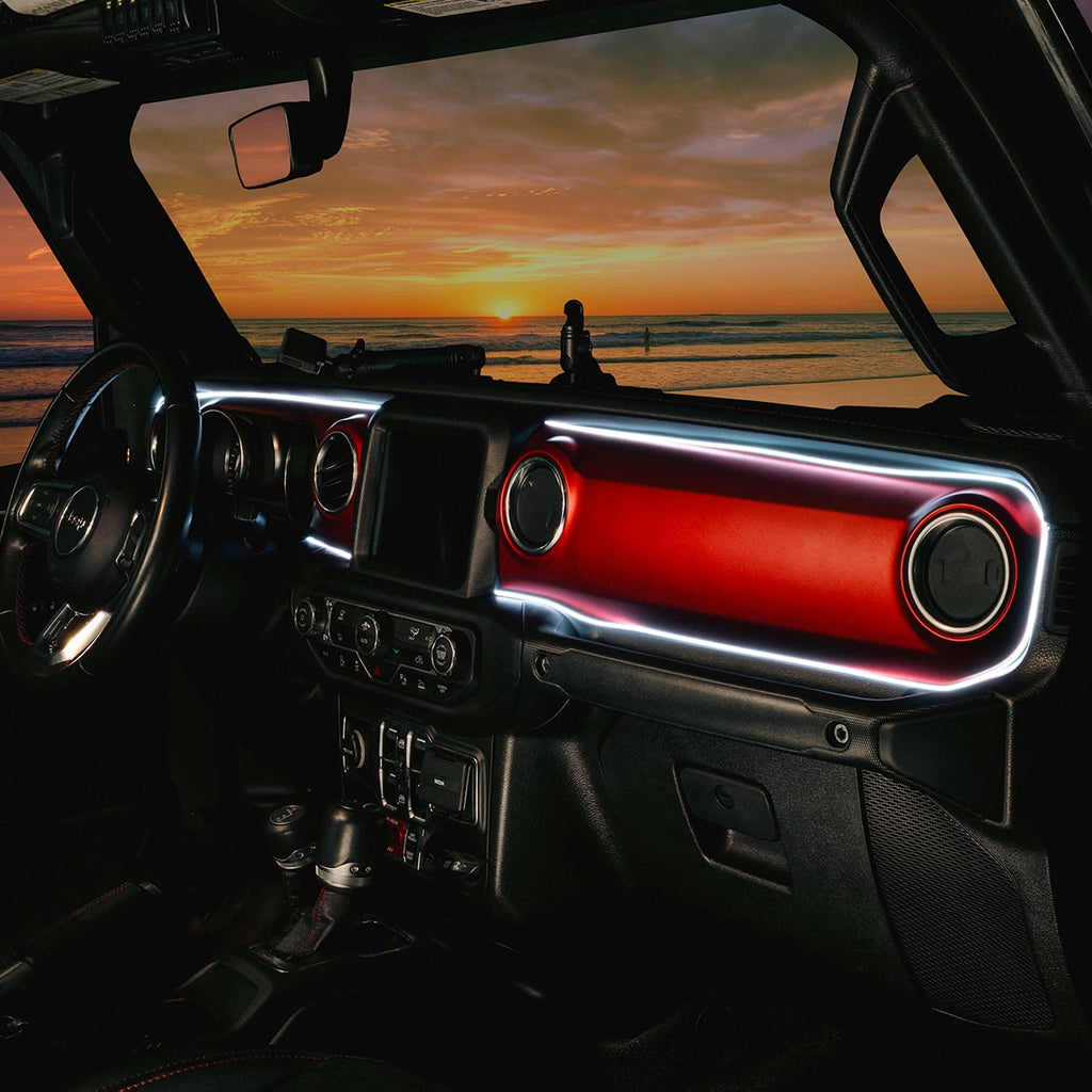 2018-2023 Jeep Wrangler JL/Gladiator JT Dynamic ColorSHIFT LED Interior Dash Board Kit