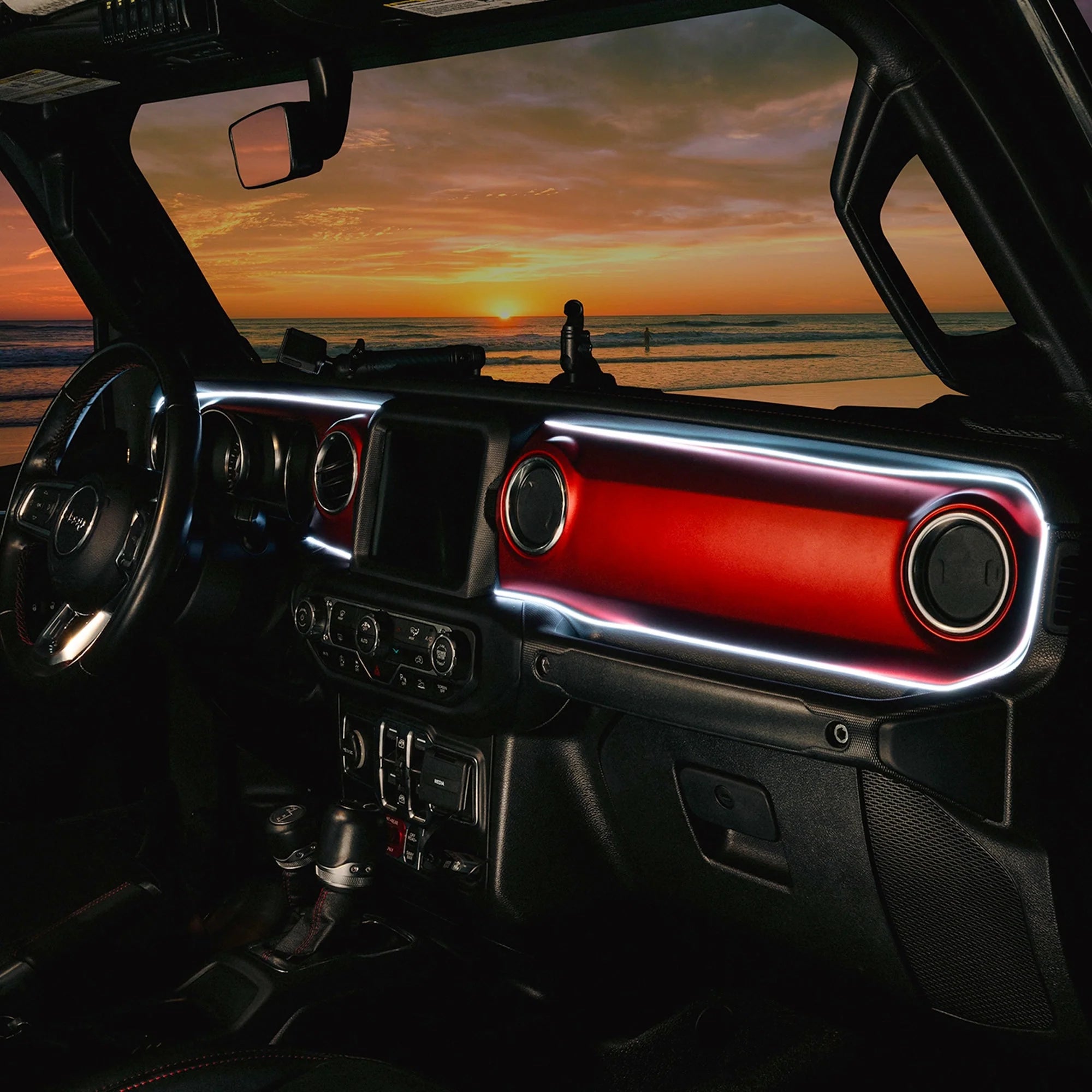 2018-2023 Jeep Wrangler JL/Gladiator JT Dynamic ColorSHIFT LED Interior Dash Board Kit