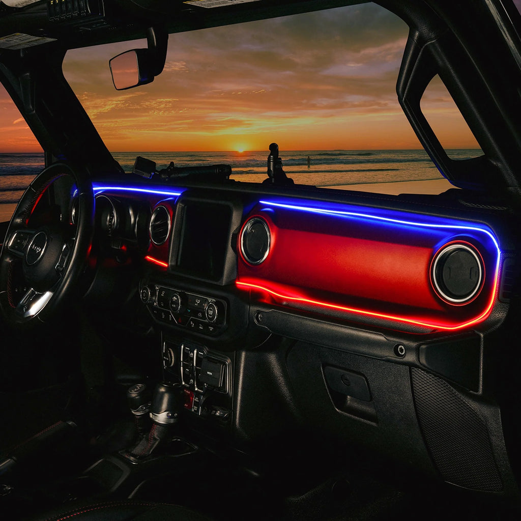2018-2023 Jeep Wrangler JL/Gladiator JT Dynamic ColorSHIFT LED Interior Dash Board Kit