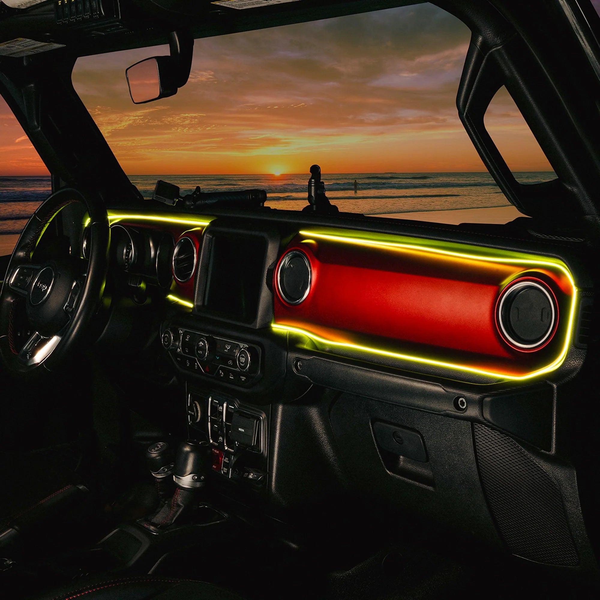 2018-2023 Jeep Wrangler JL/Gladiator JT Dynamic ColorSHIFT LED Interior Dash Board Kit