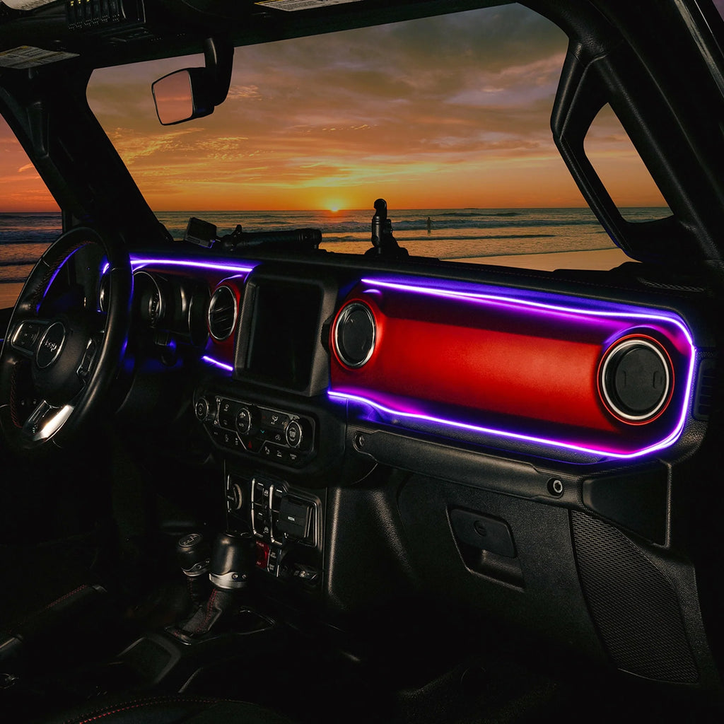 2018-2023 Jeep Wrangler JL/Gladiator JT Dynamic ColorSHIFT LED Interior Dash Board Kit