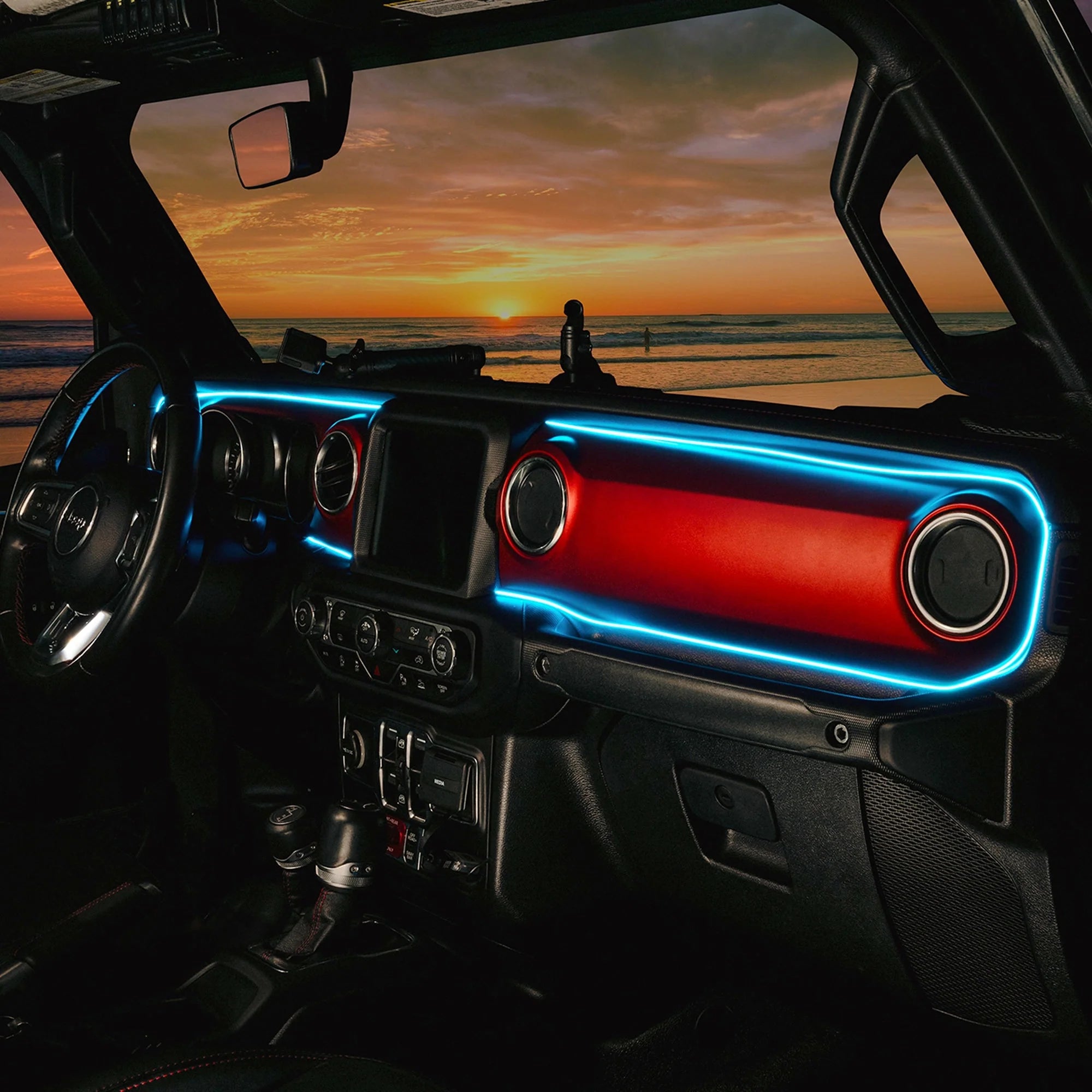 2018-2023 Jeep Wrangler JL/Gladiator JT Dynamic ColorSHIFT LED Interior Dash Board Kit