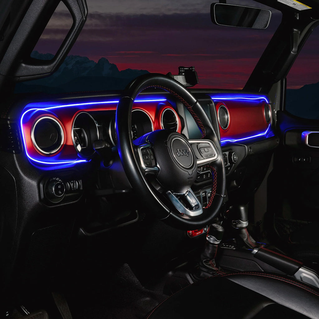 2018-2023 Jeep Wrangler JL/Gladiator JT Dynamic ColorSHIFT LED Interior Dash Board Kit