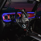 2018-2023 Jeep Wrangler JL/Gladiator JT Dynamic ColorSHIFT LED Interior Dash Board Kit