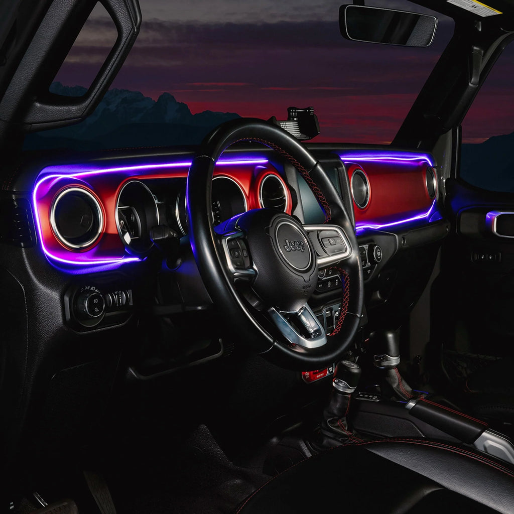 2018-2023 Jeep Wrangler JL/Gladiator JT Dynamic ColorSHIFT LED Interior Dash Board Kit