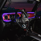 2018-2023 Jeep Wrangler JL/Gladiator JT Dynamic ColorSHIFT LED Interior Dash Board Kit