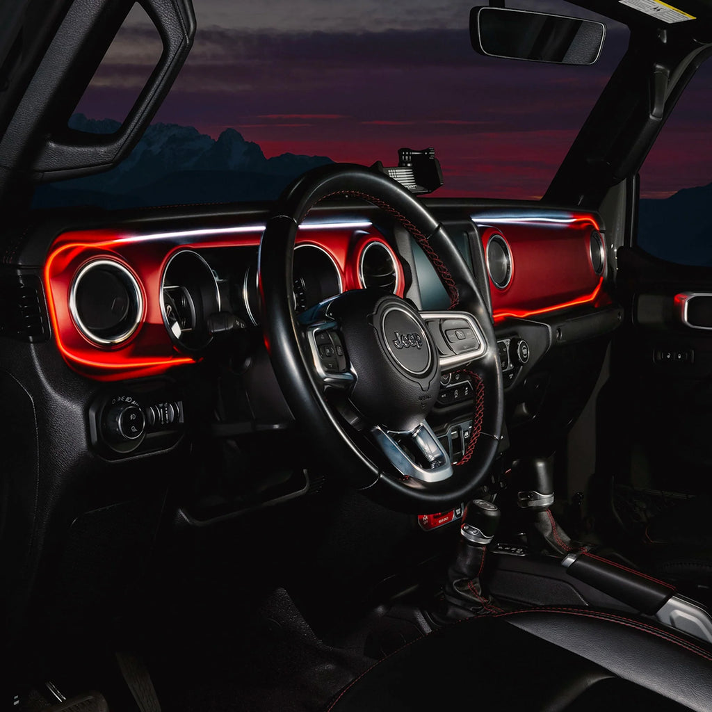 2018-2023 Jeep Wrangler JL/Gladiator JT Dynamic ColorSHIFT LED Interior Dash Board Kit