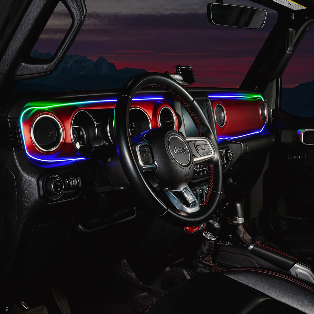 2018-2023 Jeep Wrangler JL/Gladiator JT Dynamic ColorSHIFT LED Interior Dash Board Kit