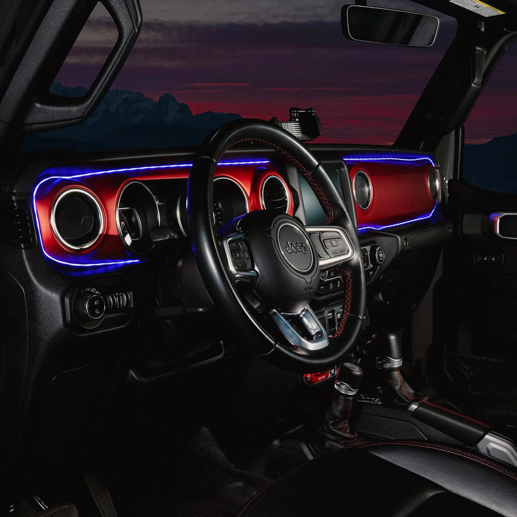 2018-2023 Jeep Wrangler JL/Gladiator JT Dynamic ColorSHIFT LED Interior Dash Board Kit