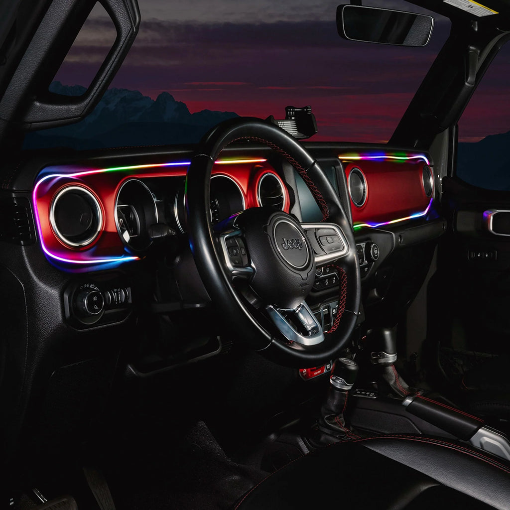2018-2023 Jeep Wrangler JL/Gladiator JT Dynamic ColorSHIFT LED Interior Dash Board Kit