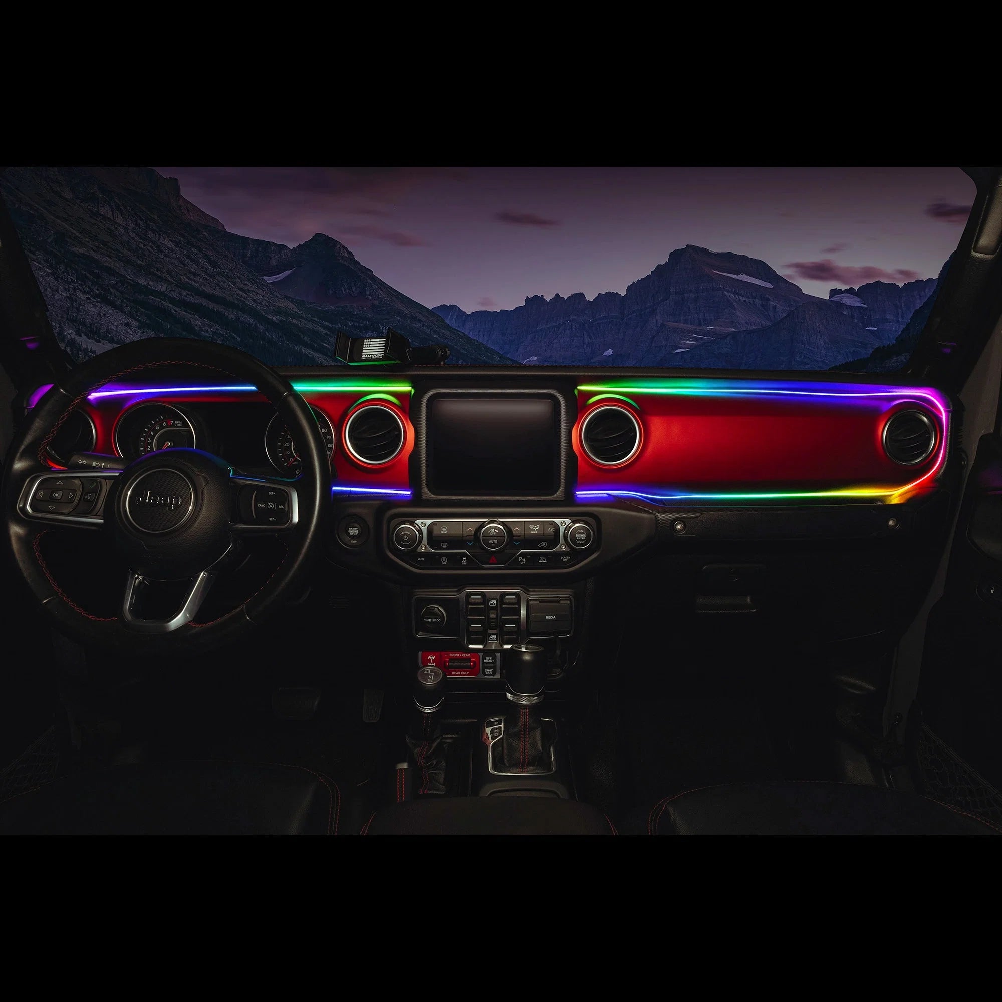 2018-2023 Jeep Wrangler JL/Gladiator JT Dynamic ColorSHIFT LED Interior Dash Board Kit