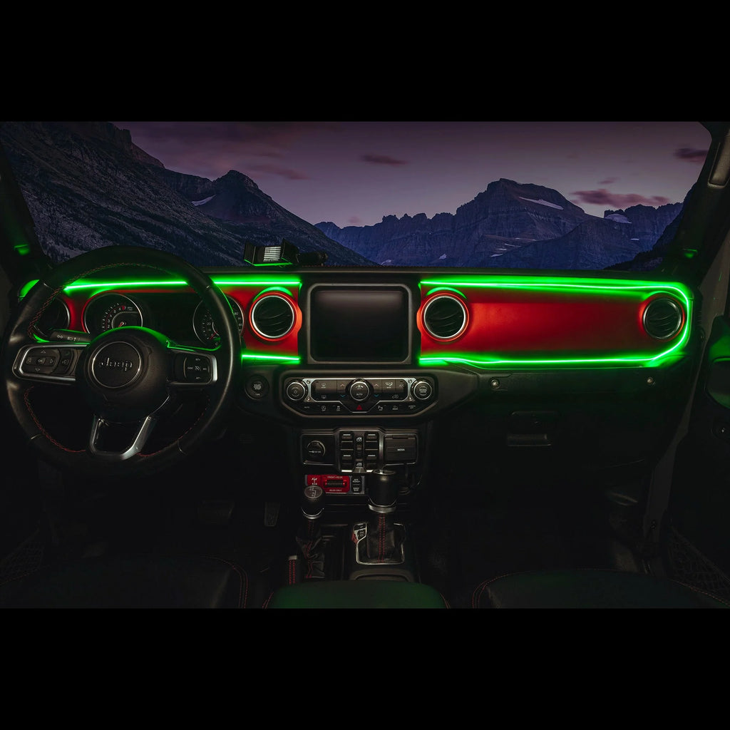 2018-2023 Jeep Wrangler JL/Gladiator JT Dynamic ColorSHIFT LED Interior Dash Board Kit