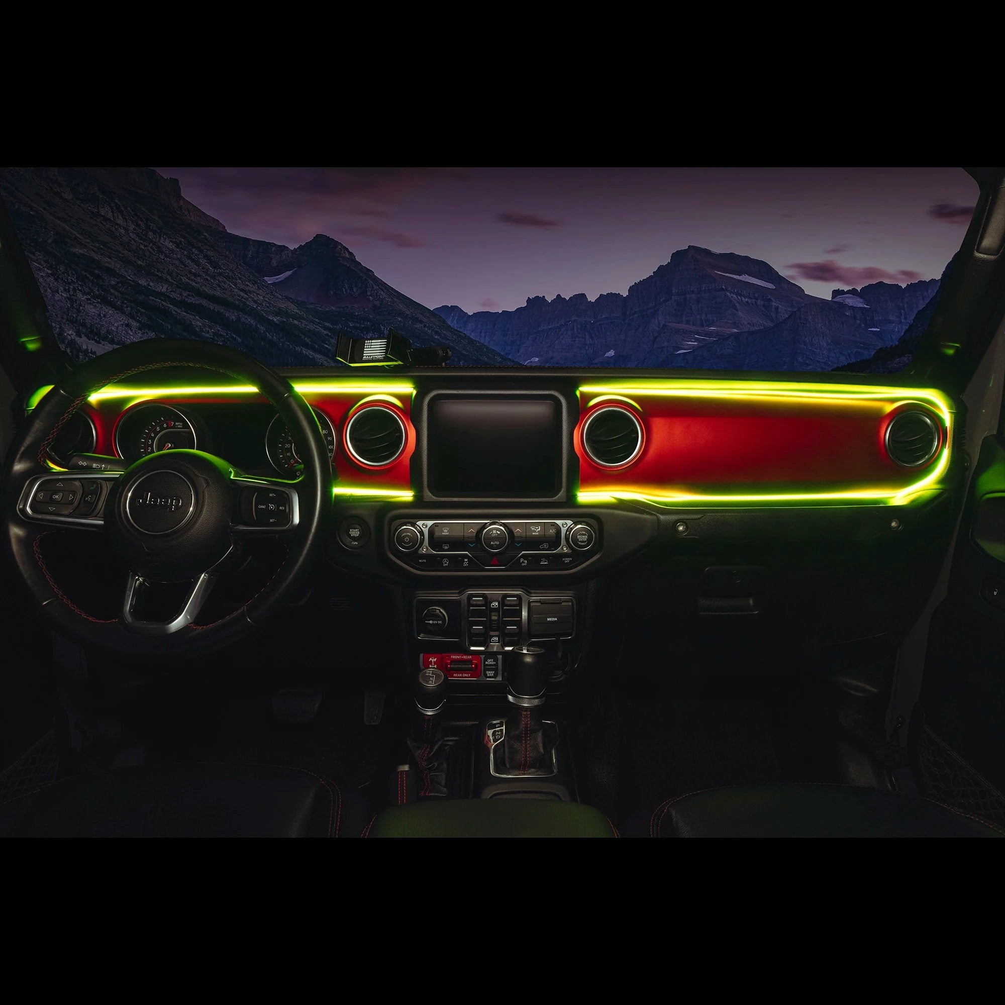 2018-2023 Jeep Wrangler JL/Gladiator JT Dynamic ColorSHIFT LED Interior Dash Board Kit