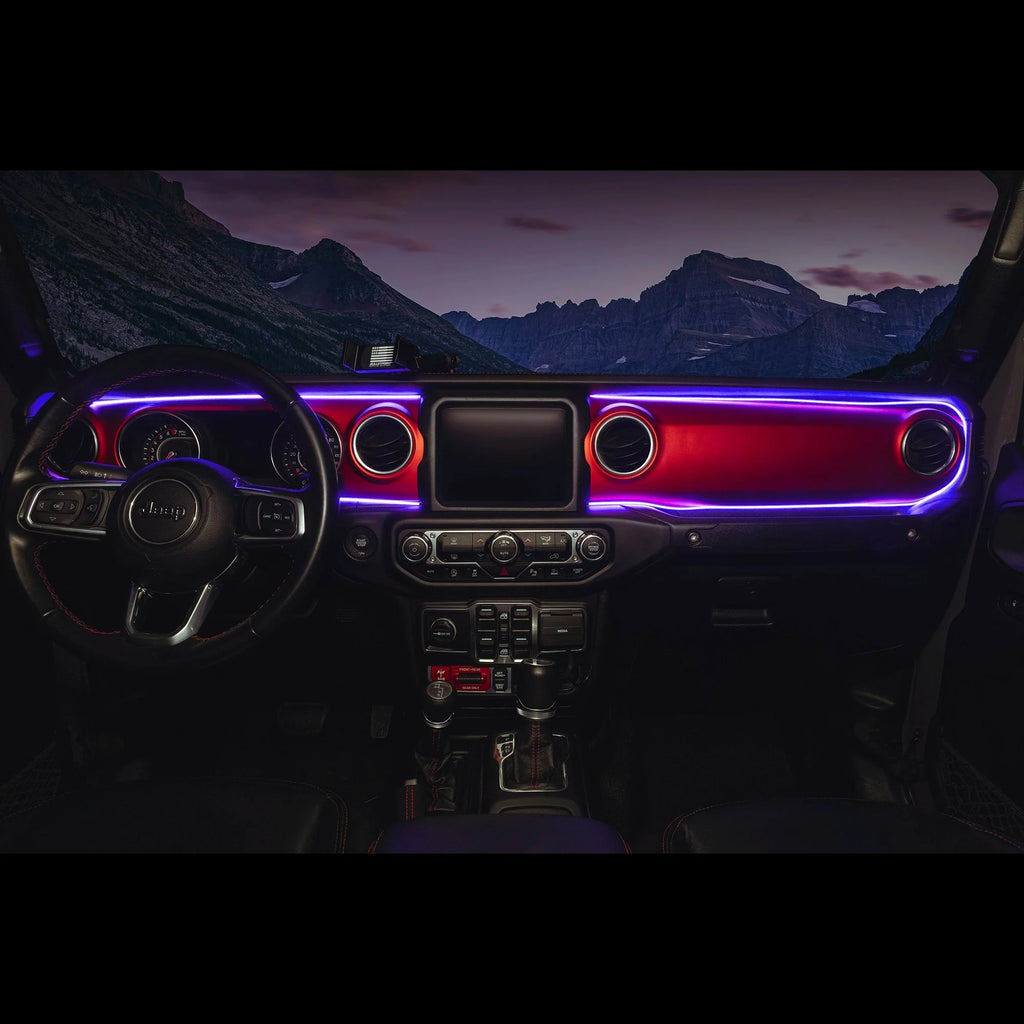 2018-2023 Jeep Wrangler JL/Gladiator JT Dynamic ColorSHIFT LED Interior Dash Board Kit