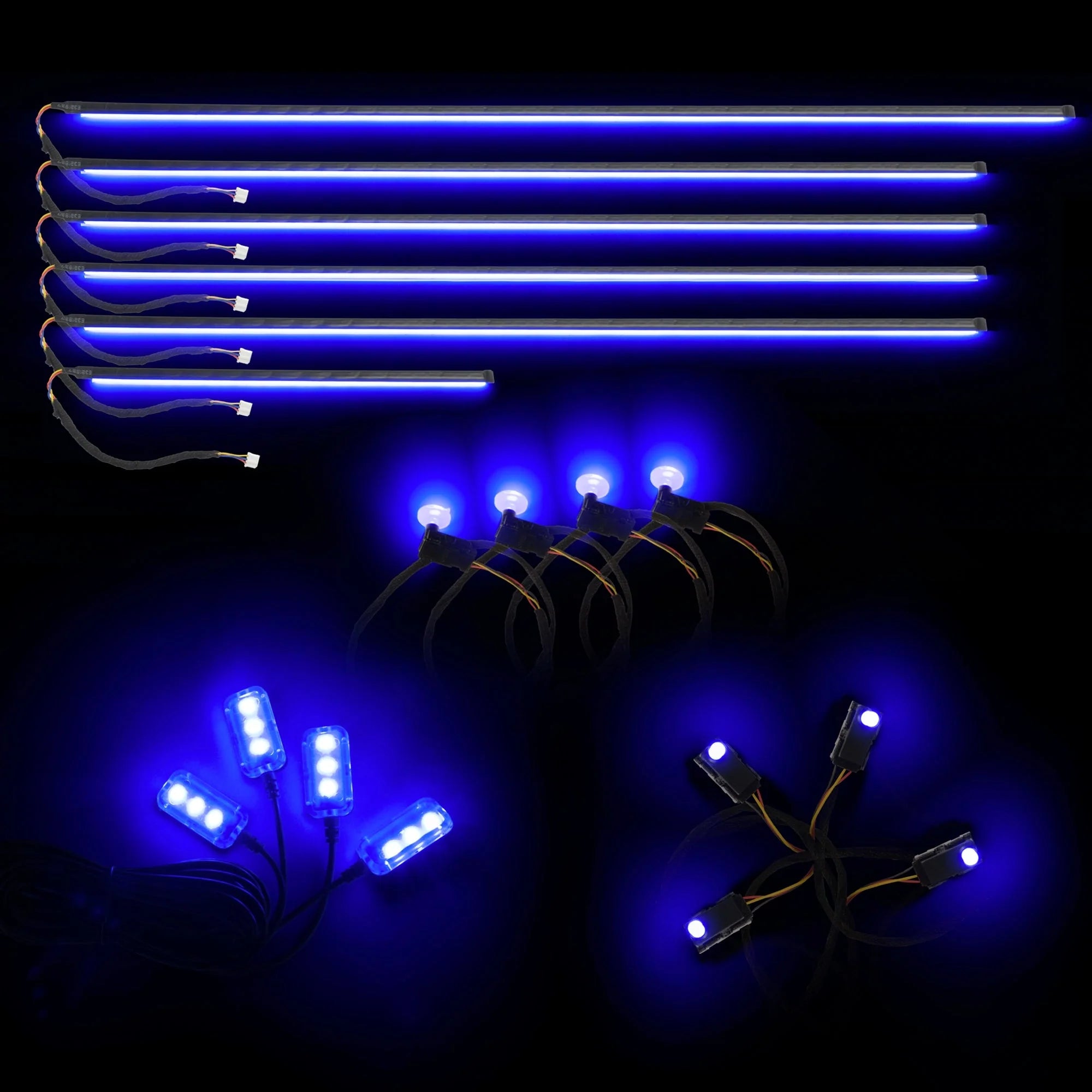 Dynamic ColorSHIFT 18-Piece Universal LED Interior Kit - Bluetooth Multi-Zone Lighting