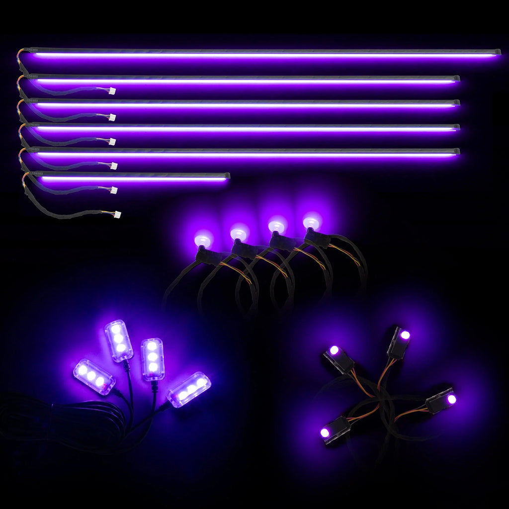 Dynamic ColorSHIFT 18-Piece Universal LED Interior Kit - Bluetooth Multi-Zone Lighting
