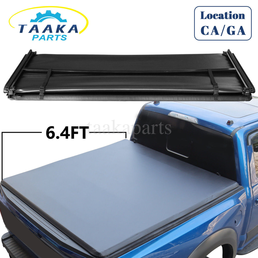 6.4' Quad Fold Tonneau Bed Cover for Dodge Ram 2002-2023