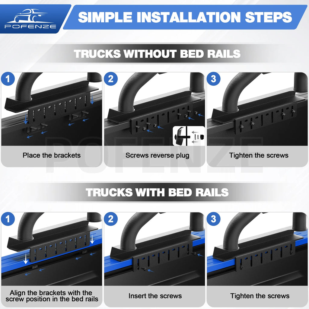 Adjustable Roll Bar - Chase Rack for Full-Size Trucks 