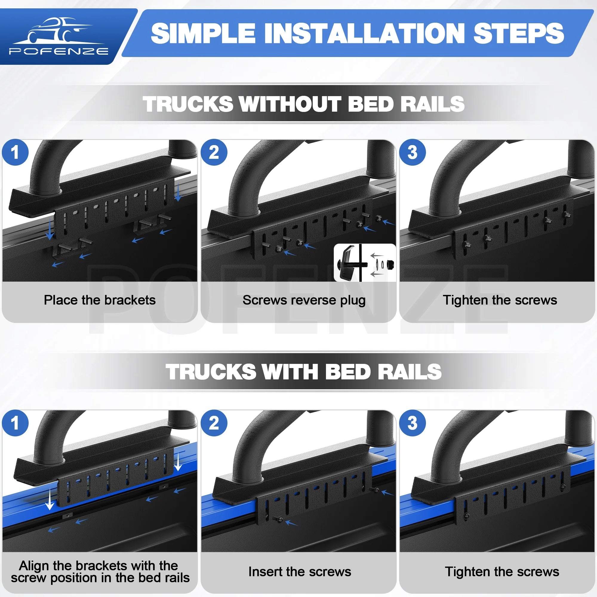 Adjustable Roll Bar - Chase Rack for Full-Size Trucks 