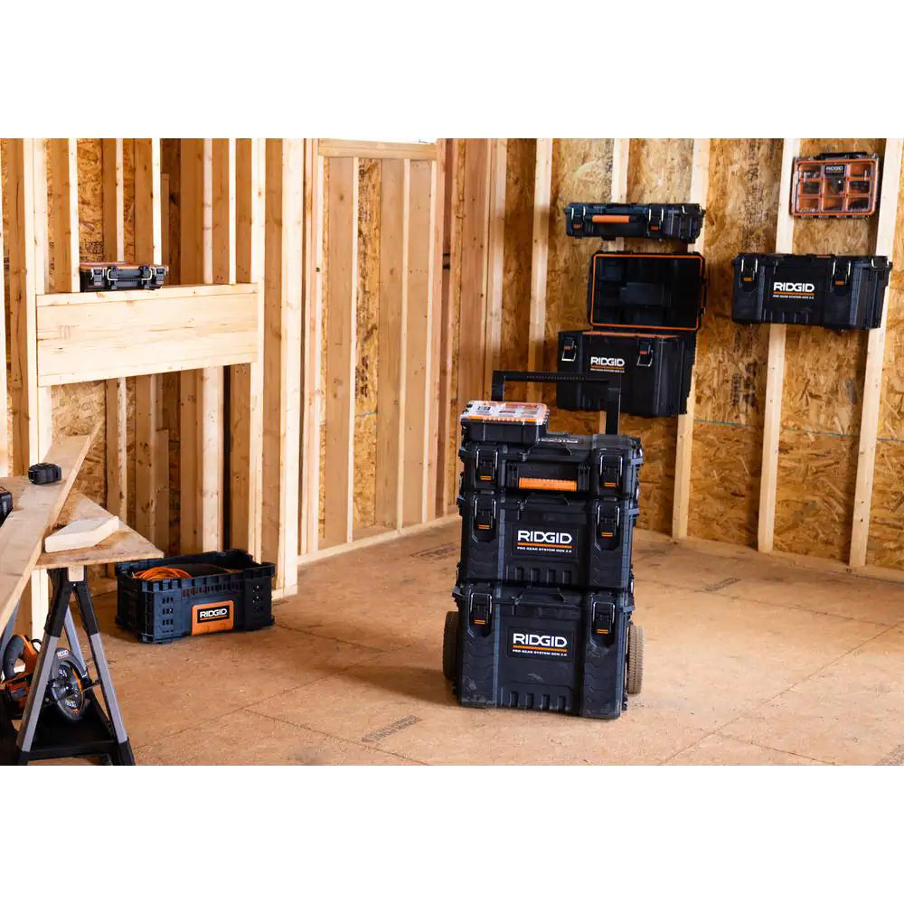 Pro Gear System Gen 2.0 Stackable Rolling Tool Box , 22 In. Heavy Duty Tool Box, and Compact Tool Box