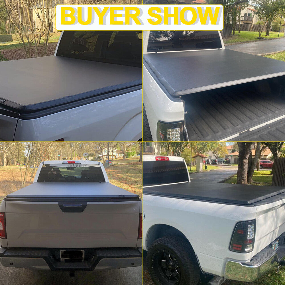5.8FT Truck Bed Tonneau Cover 4-Fold for 2019-2026 Chevrolet Silverado 1500